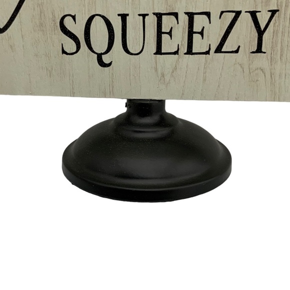 Lemon Decorative Pedestal Freestanding Sign Plaque Script Phrase Wood Metal - Picture 3 of 14